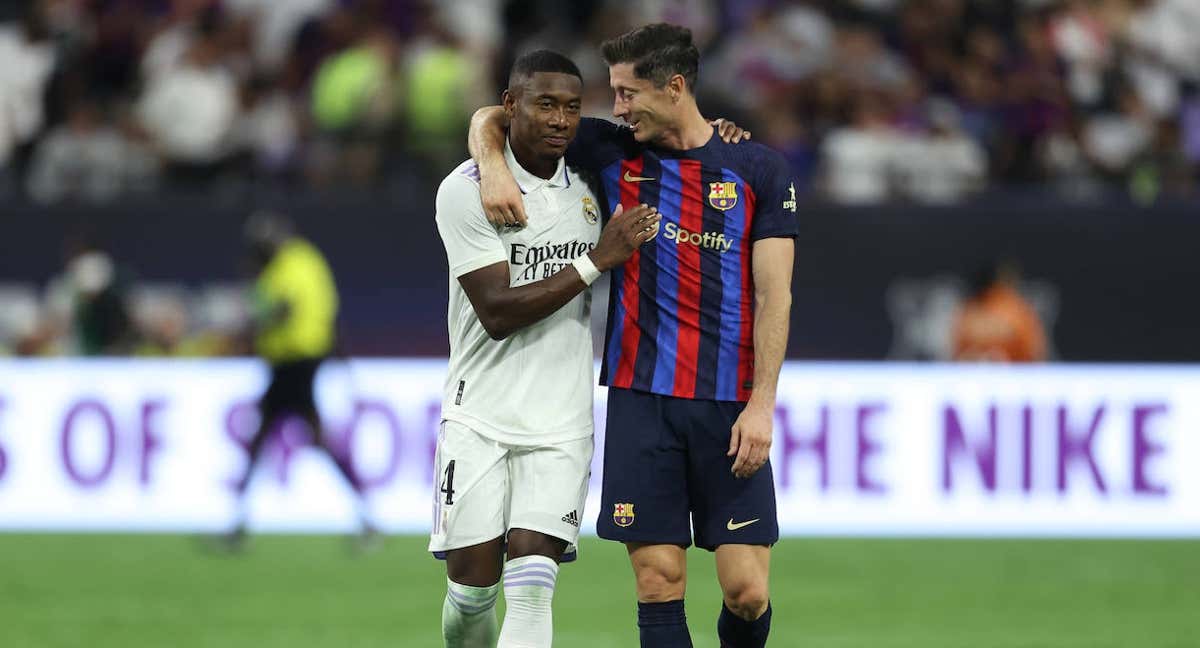 Alaba y Lewandowski, el curso pasado./GETTY