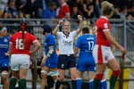 La primera árbitra del Mundial de Rugby masculino tendrá su último test match en Madrid