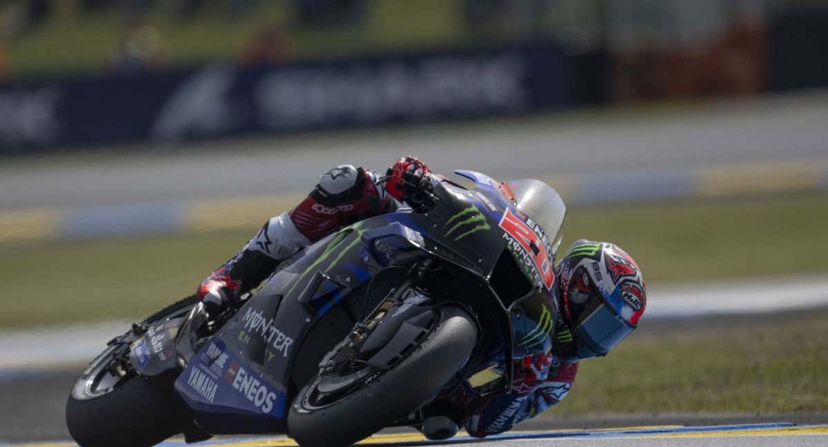 Fabio Quartararo, del Monster Energy Yamaha, rodando en un Gran Premio de este 2023.