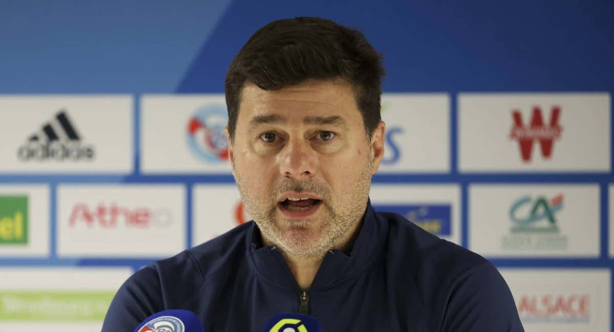 Mauricio Pochettino, en una rueda de prensa con el PSG.