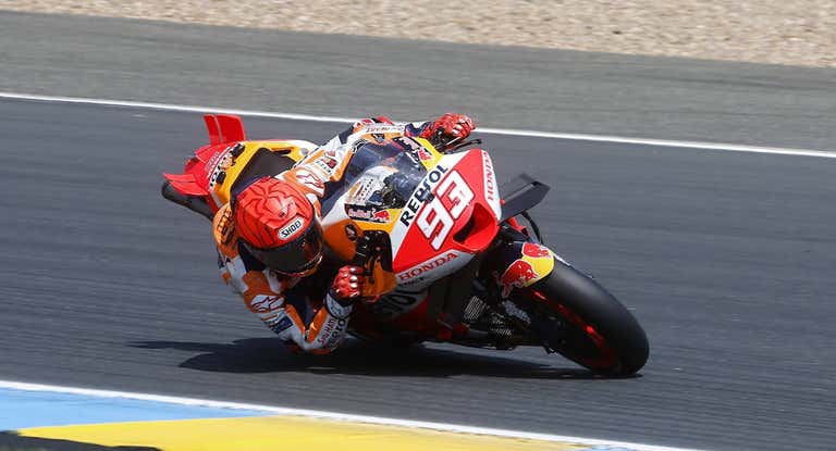 Marc Márquez, hoy, durante el GP de Francia.