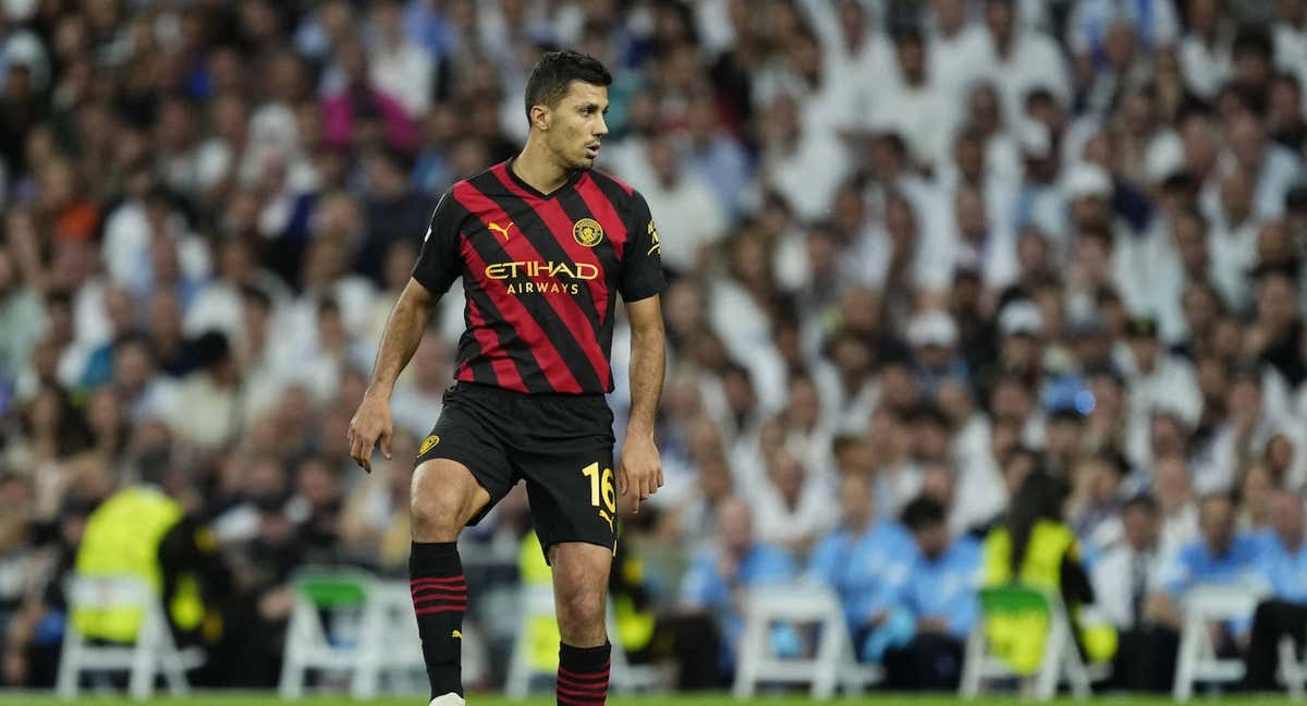 Rodri Hernández en el Santiago Bernabéu. /AFP