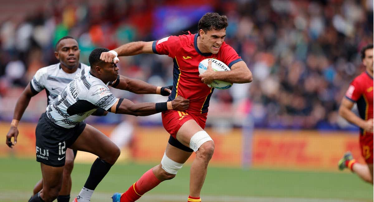 Manu Moreno en un lance del juego en Toulouse. /Mike Lee - KLC for WOrld Rugby