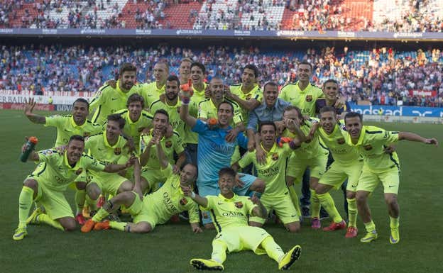 El Barça de Luis Enrique ganó LaLiga en el Calderón. AGENCIAS