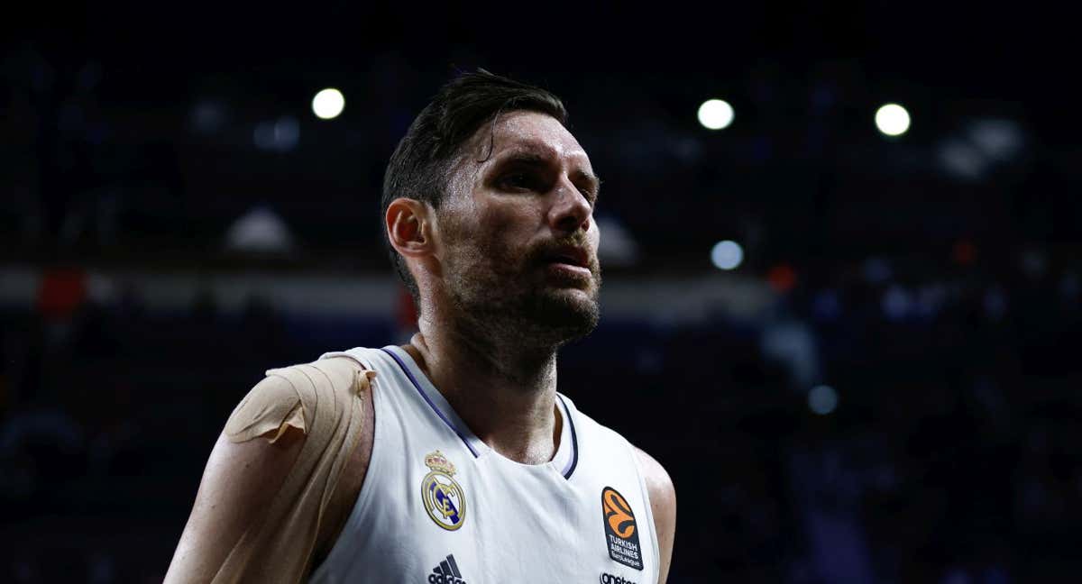 Rudy Fernández tras el quinto partido ante el Partizan de Belgrado./AFP