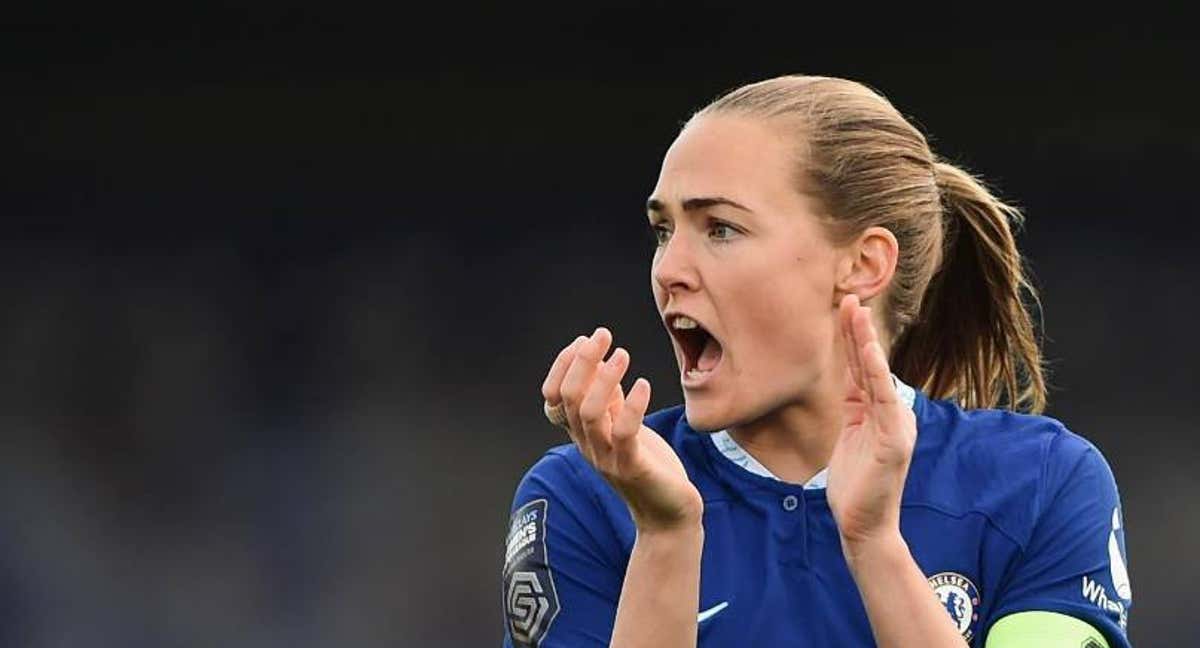 Magda Eriksson durante un partido esta temporada.