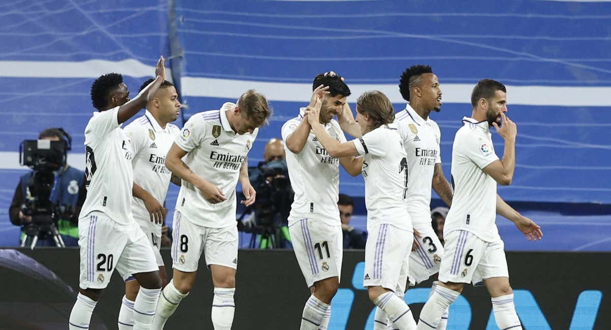 El Real Madrid, en un partido de Liga./EFE