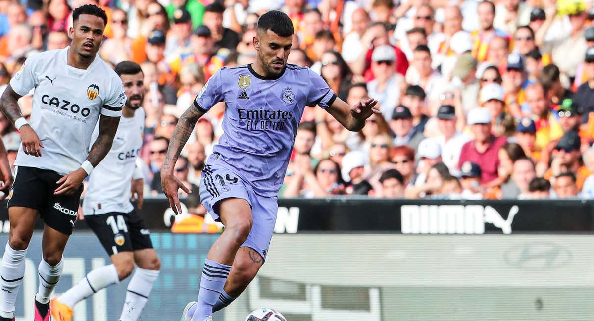 Dani Ceballos, hoy, durante el partido ante el Valencia.