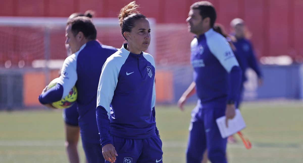 Virgy durante un partido. /VIRGINIA GARCÍA