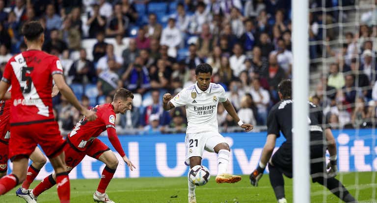Rodrygo, en una acción contra el Rayo.