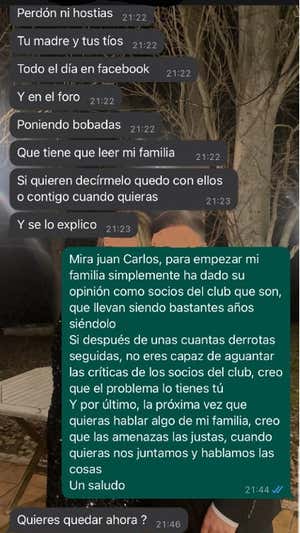 Pantallazos aportados por Pablo Silva.- E.M.