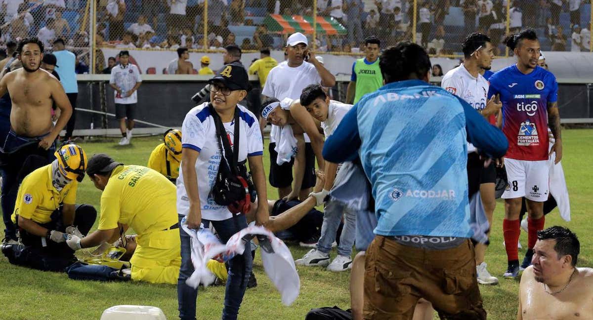 Imagen del Estadio Cuscatlán, durante el día de la tragedia./AGENCIAS