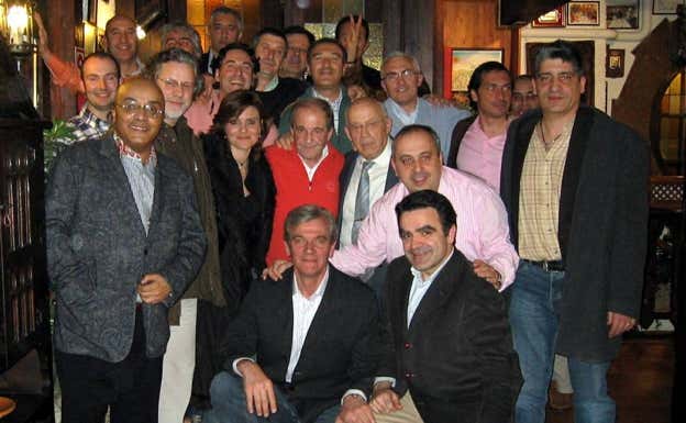 Una cena del equipo de García en el Asador Donostiarra en el año 2007.