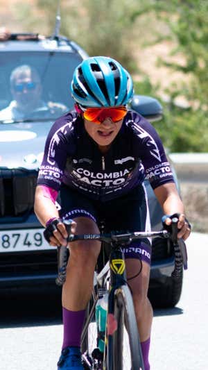 Ana Sanabria, durante una de sus escapadas.  RELEVO / FRAN REYES
