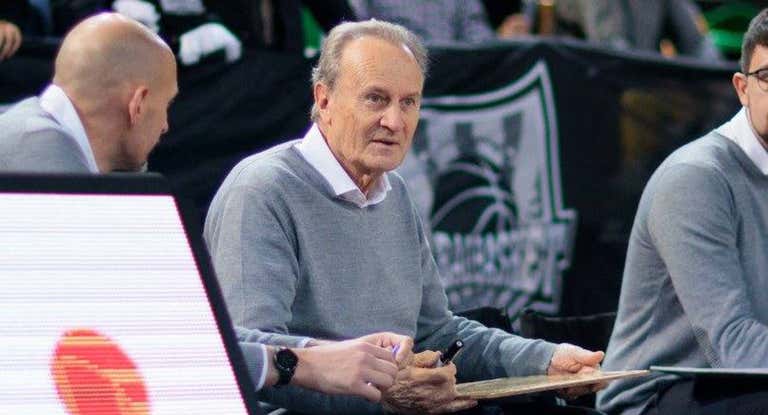 Aíto García Reneses, en un partido de esta temporada ante Bilbao Basket.