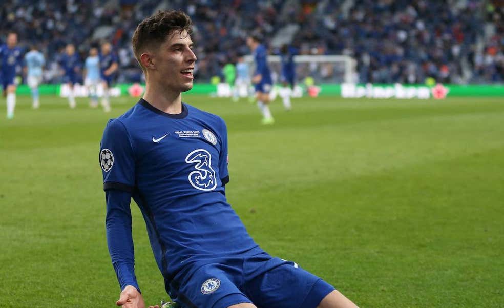 Havertz celebra su gol en la final de Champions ganada ante el City./