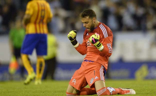 Sergio Álvarez, durante su etapa en el Celta.  EFE