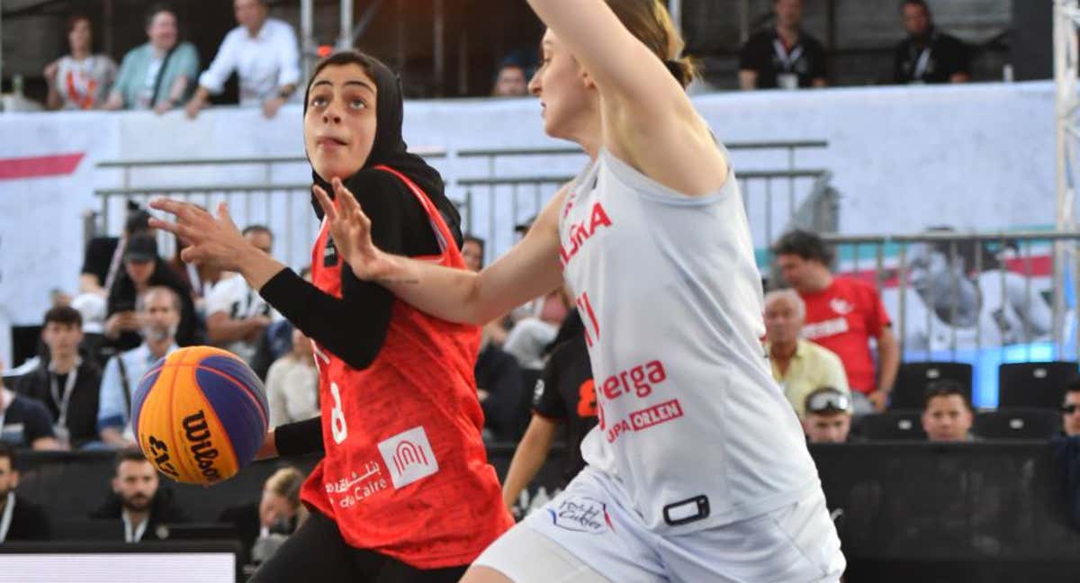 La jugadora de la selección de Egipto Soraya Mohamed durante la Copa del Mundo 3x3 de Viena. /GETTY