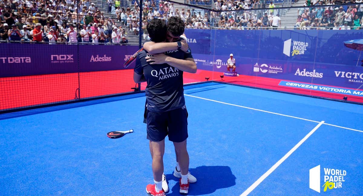 Tapia y Coello celebran la victoria en Marbella./WPT