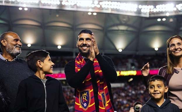 Morales se despide de la afición de Salt Lake.  @javim1