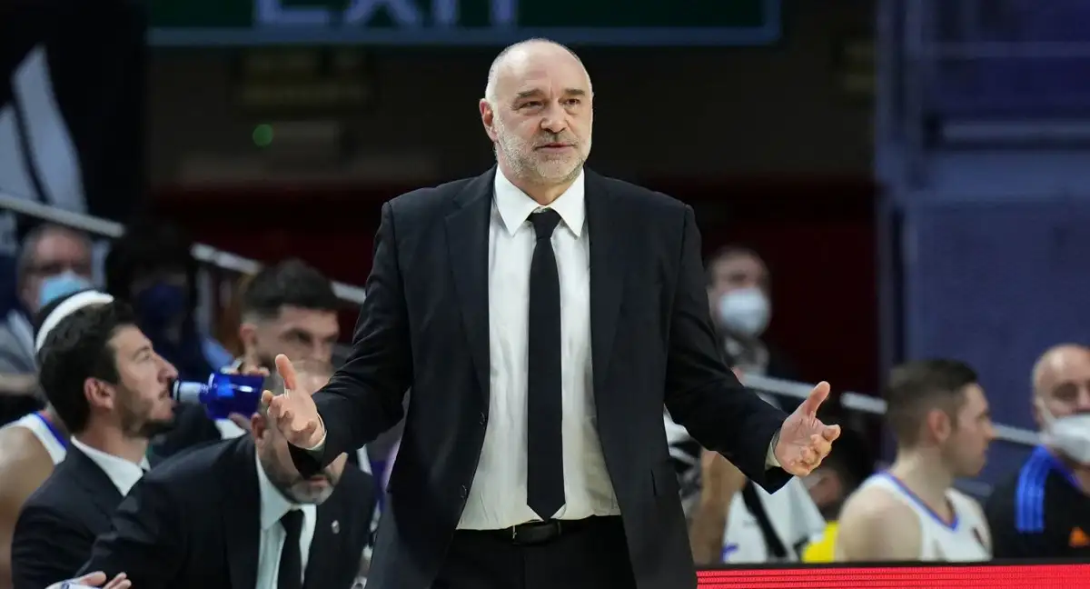 Pablo Laso, durante un partido del Real Madrid./Getty Images