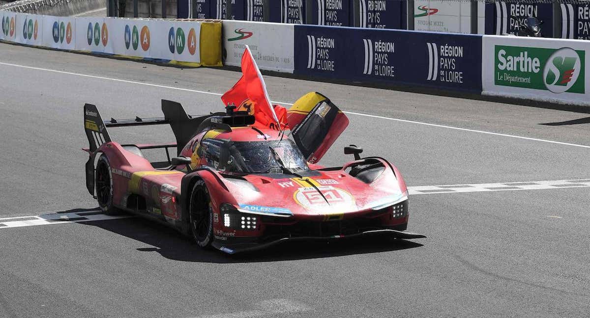 El Ferrari #51 ganador de las 24h de Le Mans. /AFP