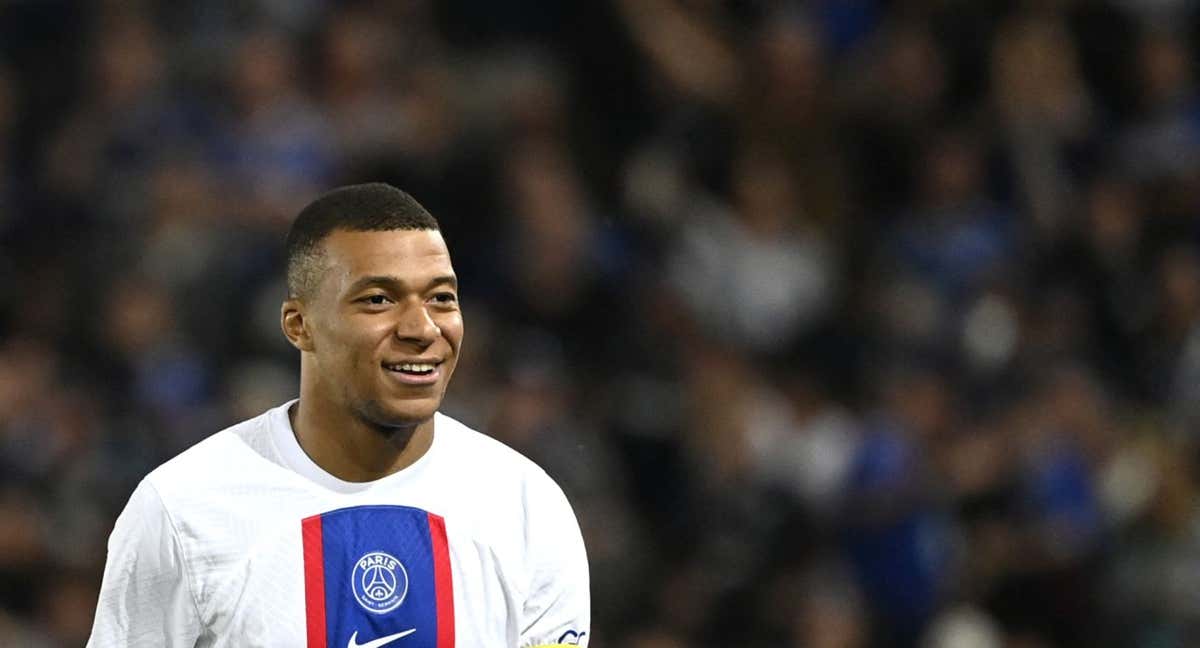 Mbappé, en un partido con el PSG.