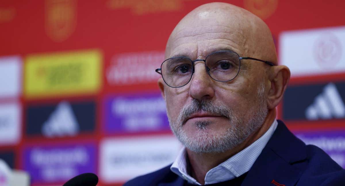 Luis de la Fuente, durante una rueda de prensa con la Selección./AFP