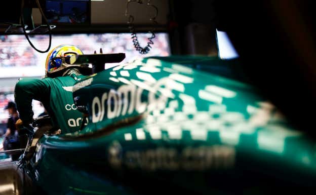 Fernando Alonso, durante el GP de España de F1 2023.  Aston Martin