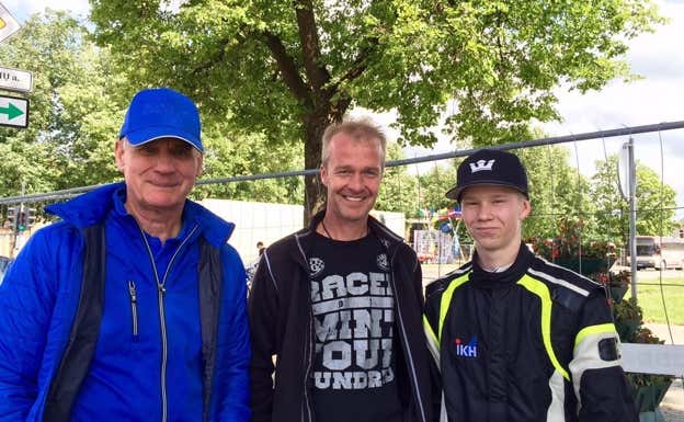 Timo Jouhki, Harri Rovanperä y Kalle Rovanperä.  Archivo personal