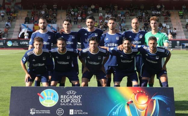 El once de Galicia en el último partido de la fase de grupos. RFGF