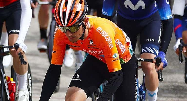 Unai Iribar durante la participación del Euskaltel - Euskadi en el Tour de Eslovenia.