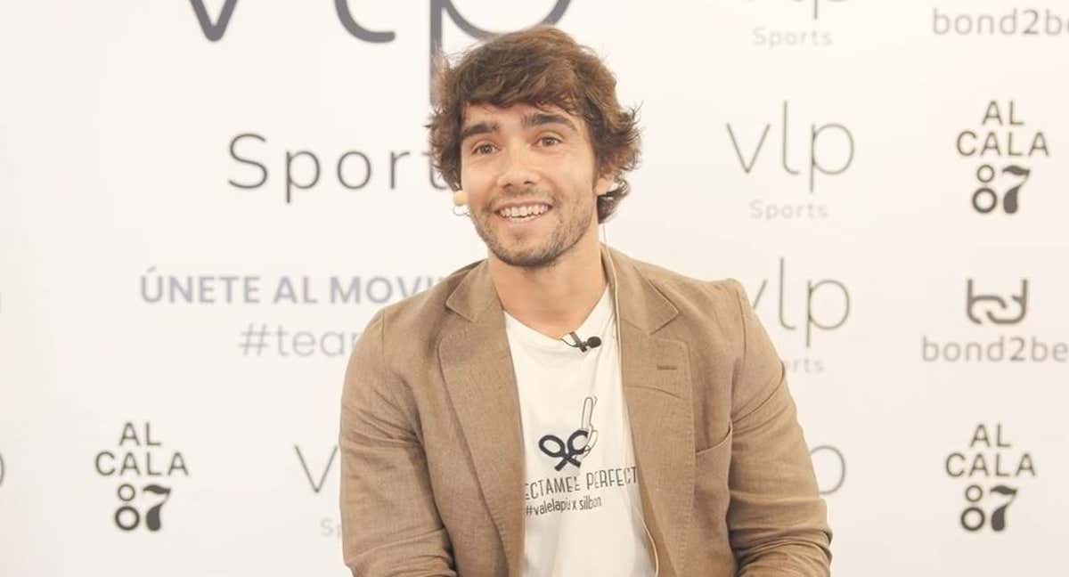Daniel Caverzaschi, durante la presentación de la agencia VLP Sports.