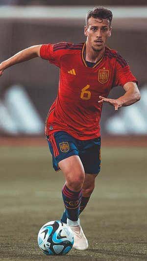Antonio Blanco, en el amistoso contra México. RFEF