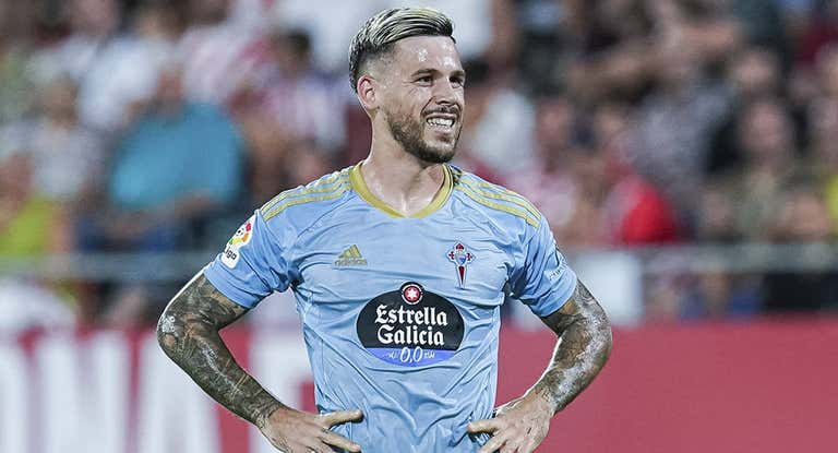 Carles Pérez, en un partido con el Celta.