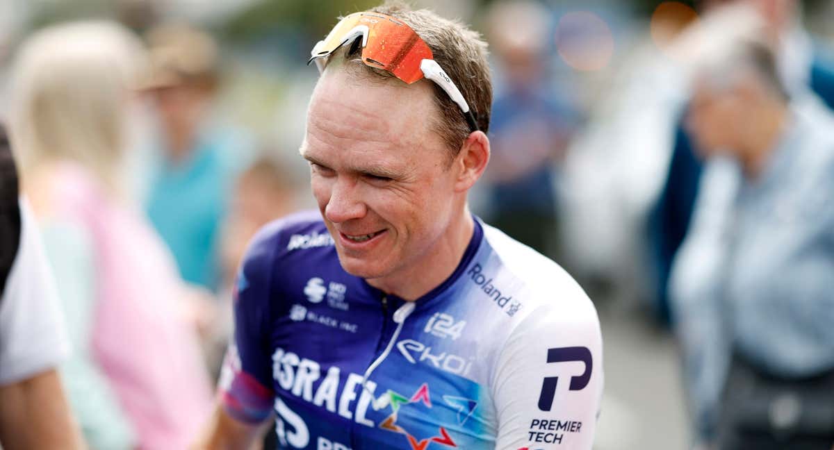 Chris Froome al finalizar una carrera en Australia.