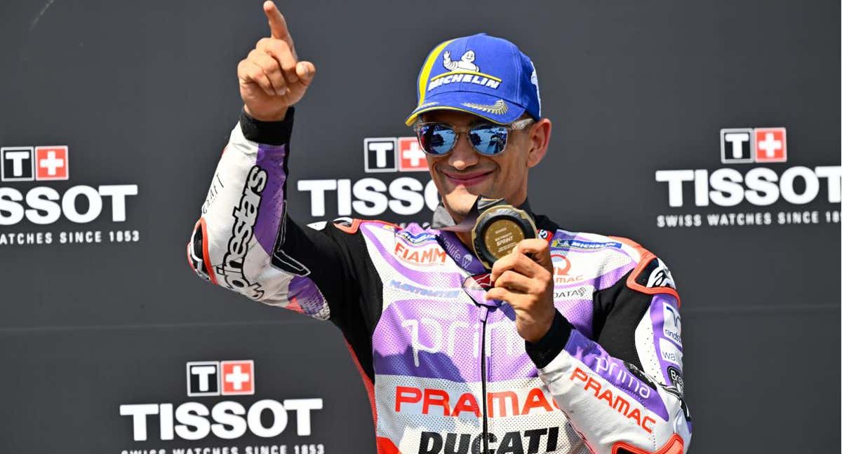 Jorge Martín tras conseguir la victoria en la sprint de Sachsenring.