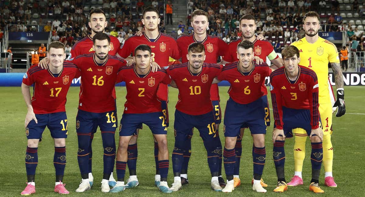 El once de España ante Croacia./RFEF