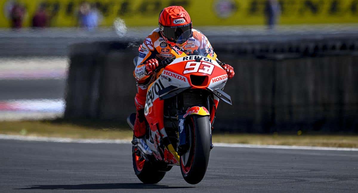 Marc Márquez, durante la carrera al sprint de Assen./EFE