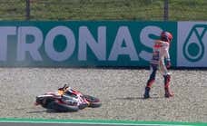 Marc Márquez se cae otra vez... ¡y van 14!
