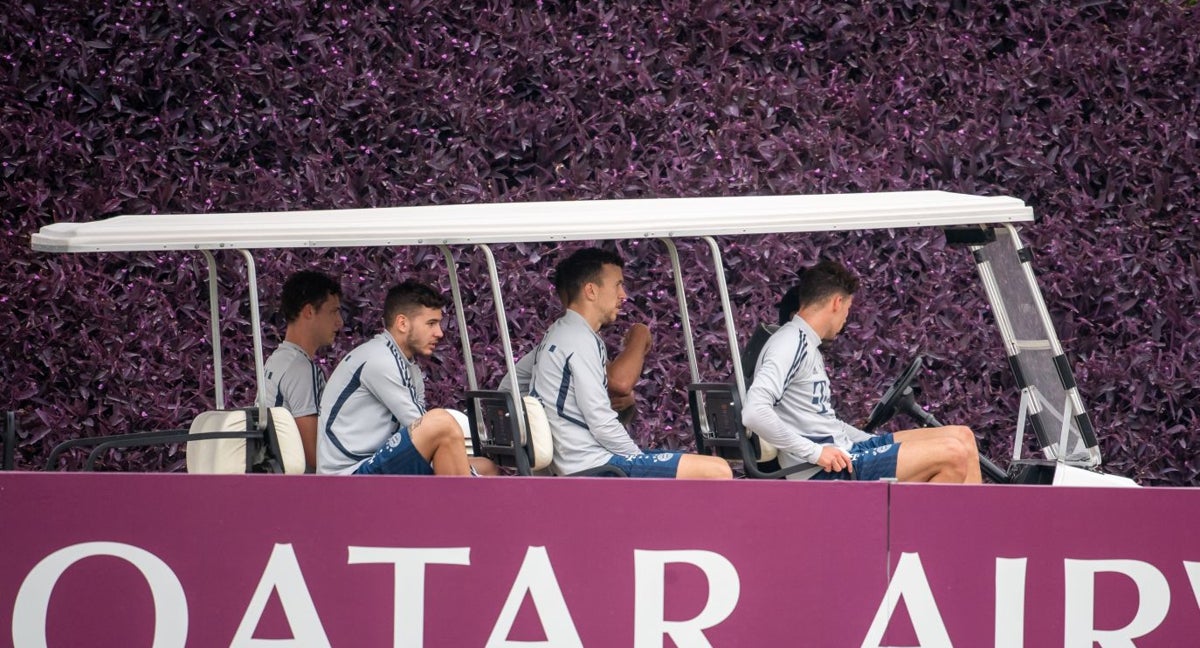 Jugadores del Bayern durante un stage en Catar.
