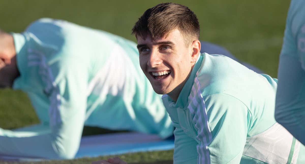 Fresneda, en un entrenamiento con el Real Valladolid. /AGENCIAS / A. MINGUEZA