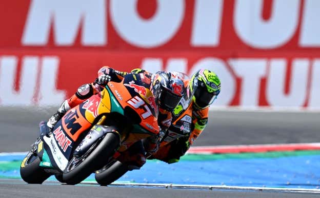 Pedro Acosta, en el GP de Países Bajos de Moto2, en Assen. AFP