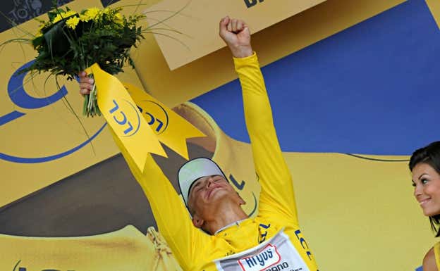 Marcel Kittel, con el maillot amarillo de líder del Tour de Francia.  GETTY IMAGES / JAMES STARTT