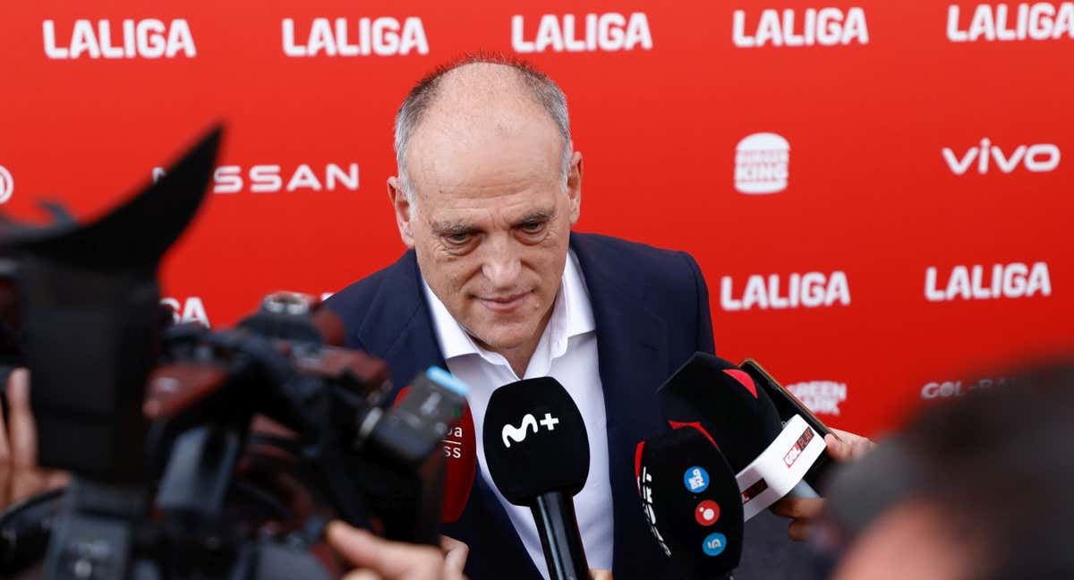 Tebas, en la presentación de LaLiga./EP