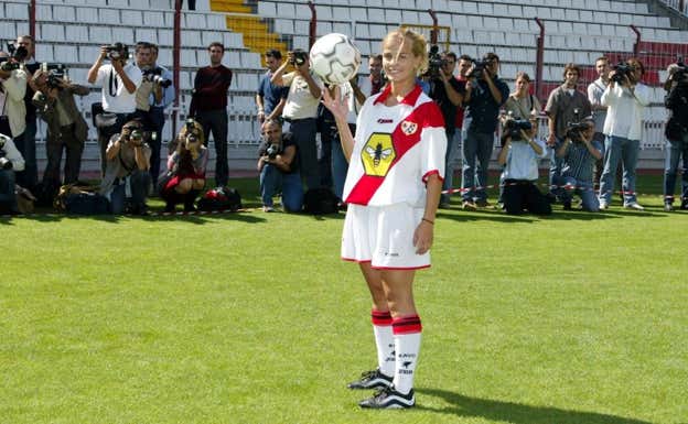 Milene Domingues, en su presentación con el Rayo.