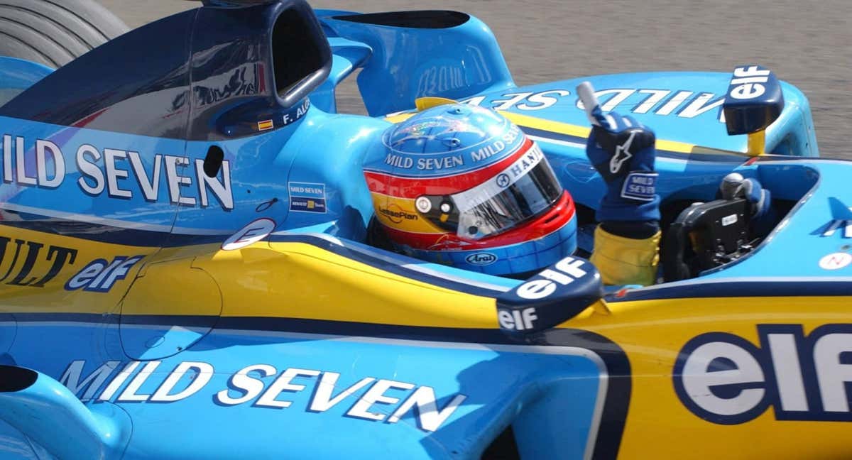 Fernando Alonso, en el GP de Hungría 2003.