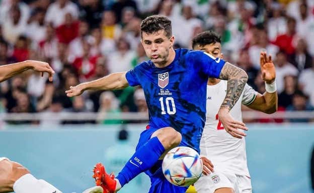 Pulisic durante un partido con su selección.  @cmpulisic