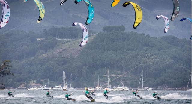 La explosión del kite en Cesantes, la Tarifa gallega
