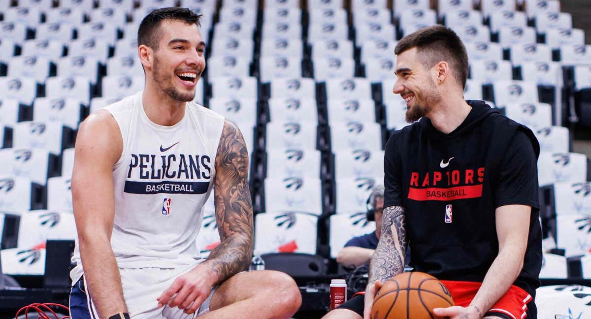 Los hermanos Hernangómez, en un partido de la NBA. /REUTERS